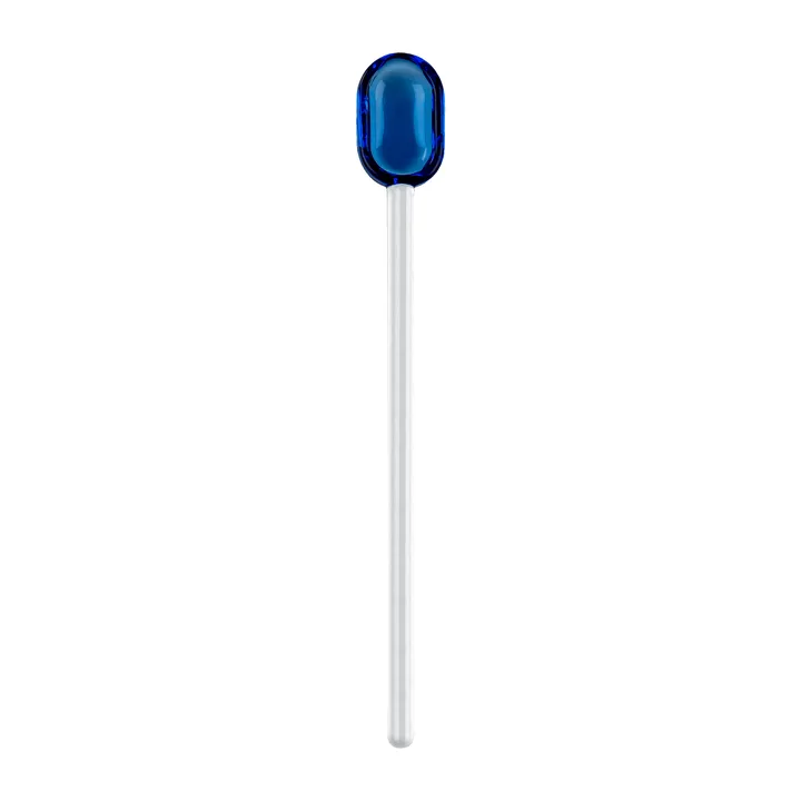 Muurla latte spoon glass 15.5 cm - Blue-clear - Muurla