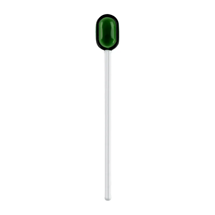 Muurla latte spoon glass 15.5 cm - Green-clear - Muurla