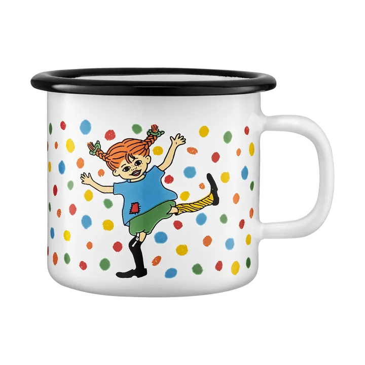Pippi enamel mug 2.5 dl - Jump for Joy - Muurla