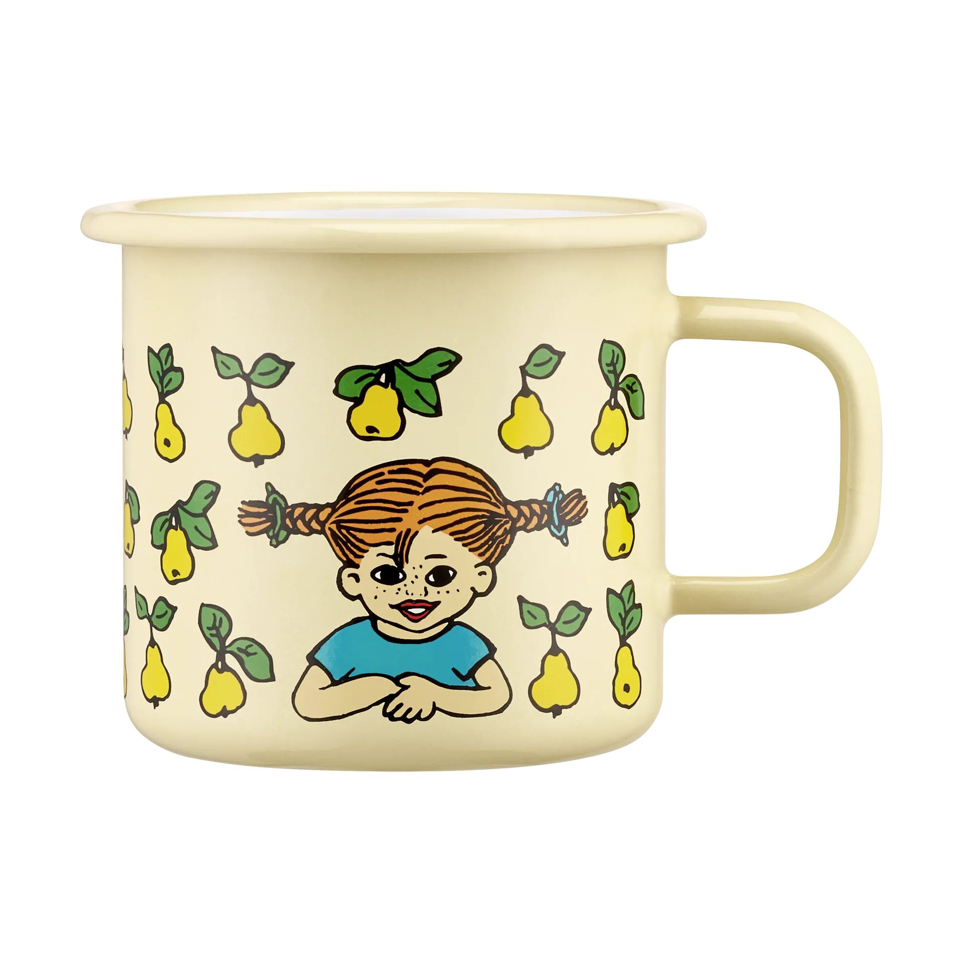 Pippi Longstocking enamel mug 3.7 dl, Fruits Muurla