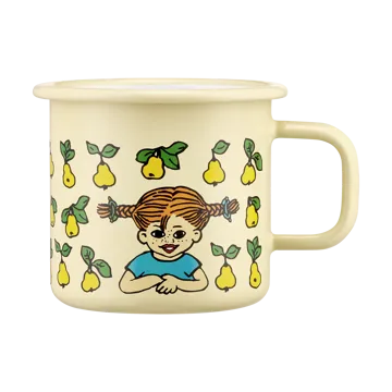 Pippi Longstocking enamel mug 3.7 dl - Fruits - Muurla