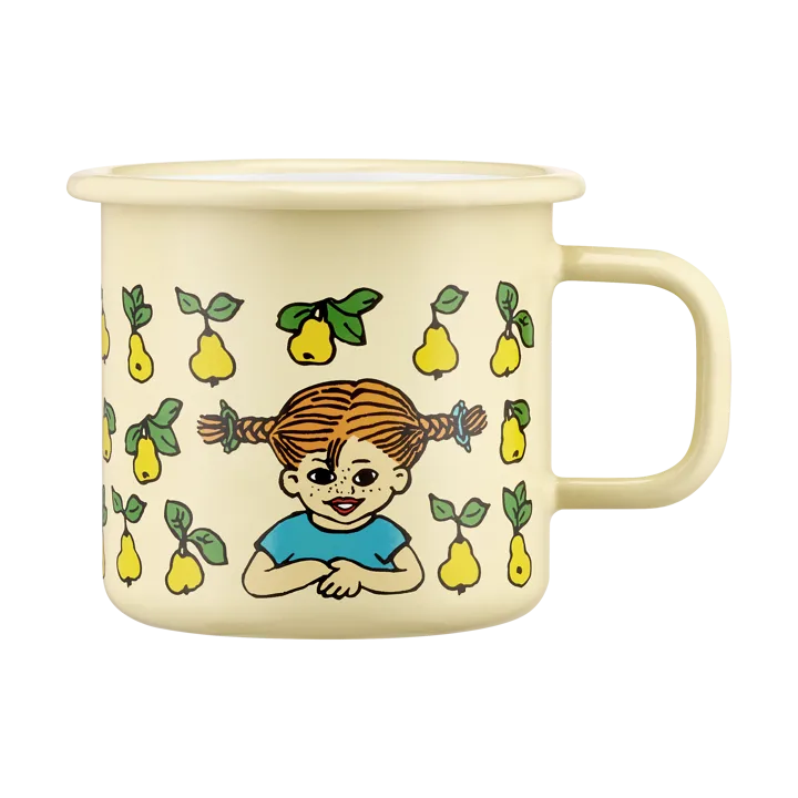 Pippi Longstocking enamel mug 3.7 dl - Fruits - Muurla