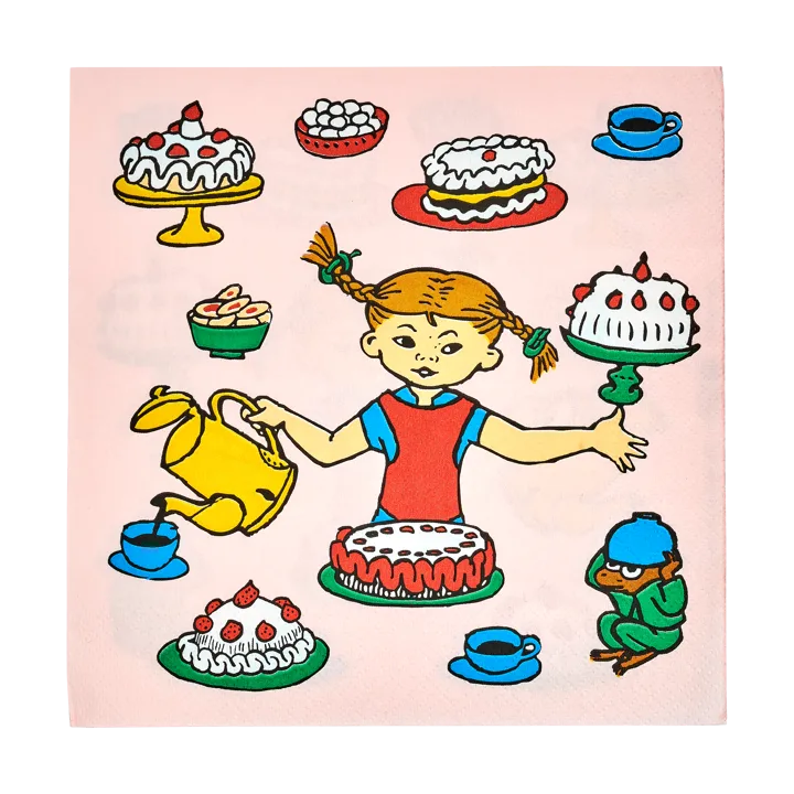 Pippi napkins 33x33 cm 20-pack - Birthday - Muurla