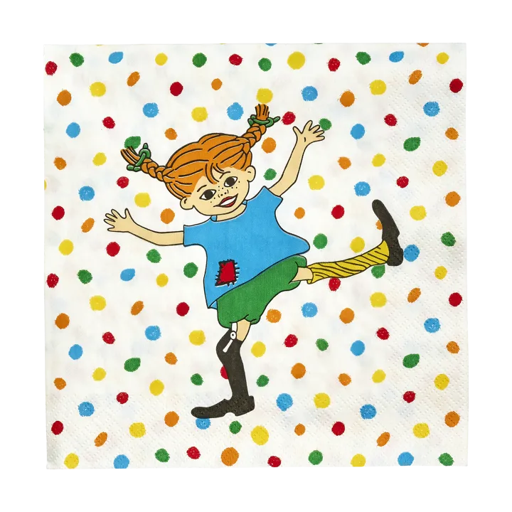 Pippi napkins 33x33 cm 20-pack - Jumping Jack - Muurla