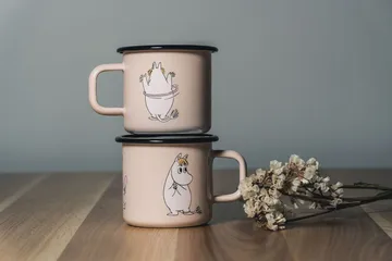 Snorkmaiden Retro enamel mug 37 cl - Beige - Muurla