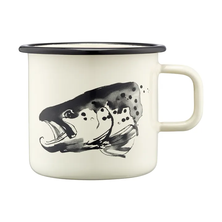 Teemu Järvi x Muurla enamel mug 55 cl - Pike & Trout - Muurla