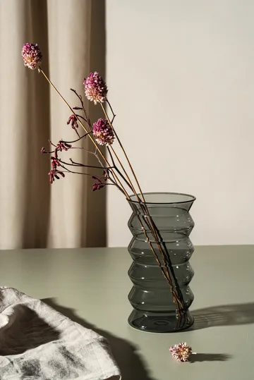 Waves vase 20 cm - Grey - Muurla