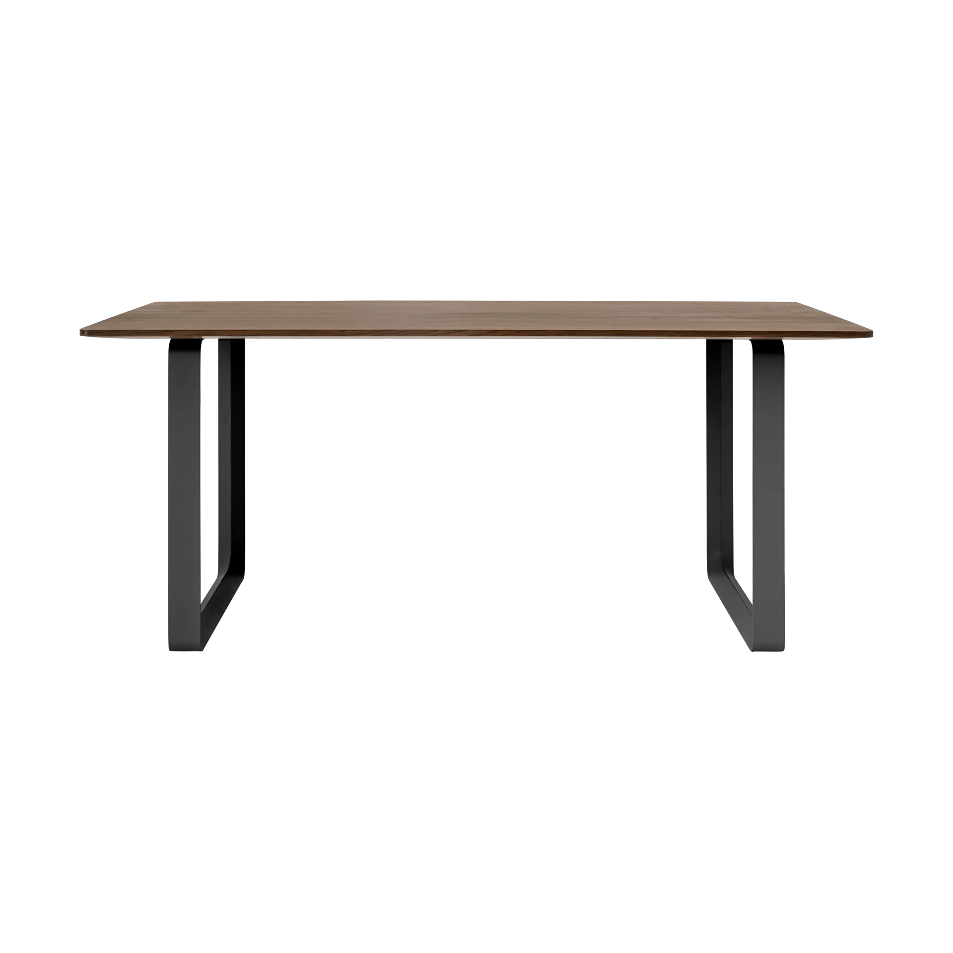 70/70 dining table 170x85 cm, Solid smoked oak-Black Muuto