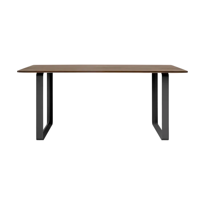 70/70 dining table 170x85 cm - Solid smoked oak-Black - Muuto
