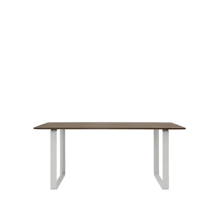 70/70 dining table 170x85 cm - Solid smoked oak-Grey - Muuto