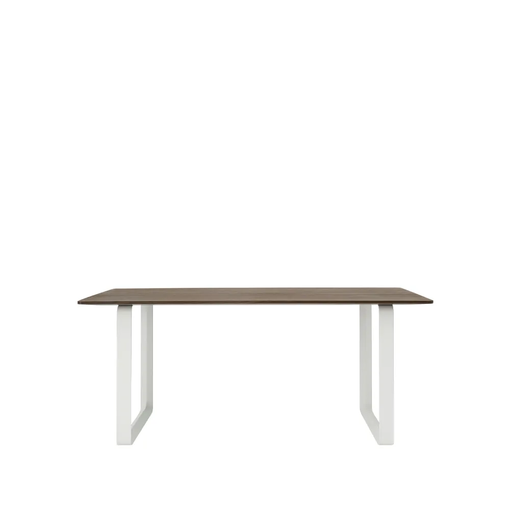 70/70 dining table 170x85 cm, Solid smoked oak-White Muuto