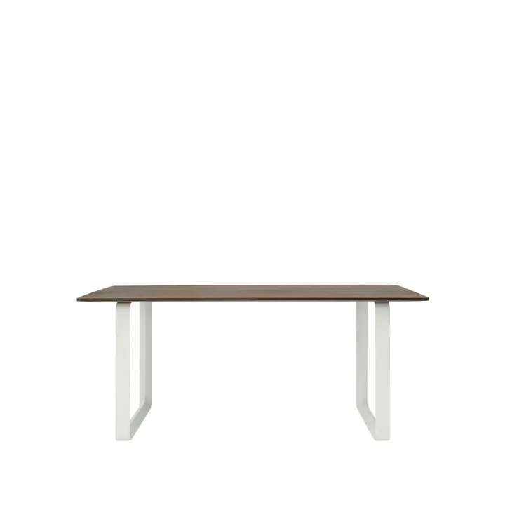 70/70 dining table 170x85 cm - Solid smoked oak-White - Muuto