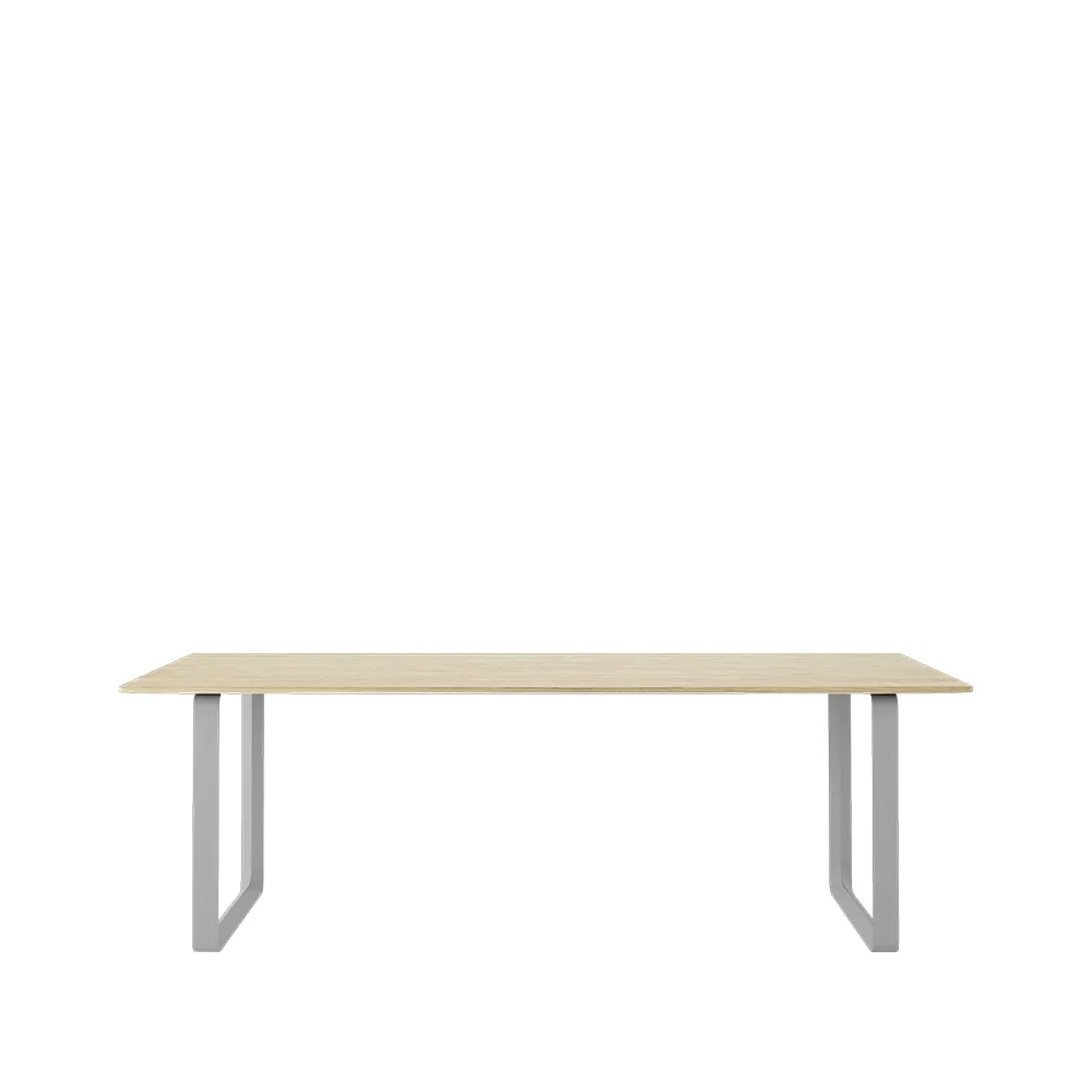 70/70 dining table 225x90 cm, Solid oak-Grey Muuto