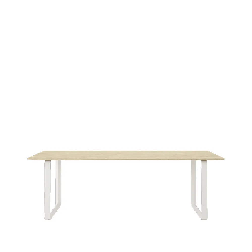 70/70 dining table 225x90 cm, Solid oak-White Muuto