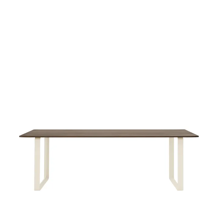 70/70 dining table 225x90 cm - Solid smoked oak-Sand - Muuto