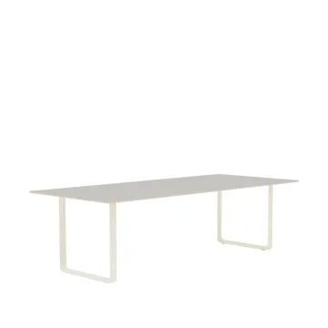 70/70 dining table 255x108 cm - Grey linoleum-Plywood-Sand - Muuto