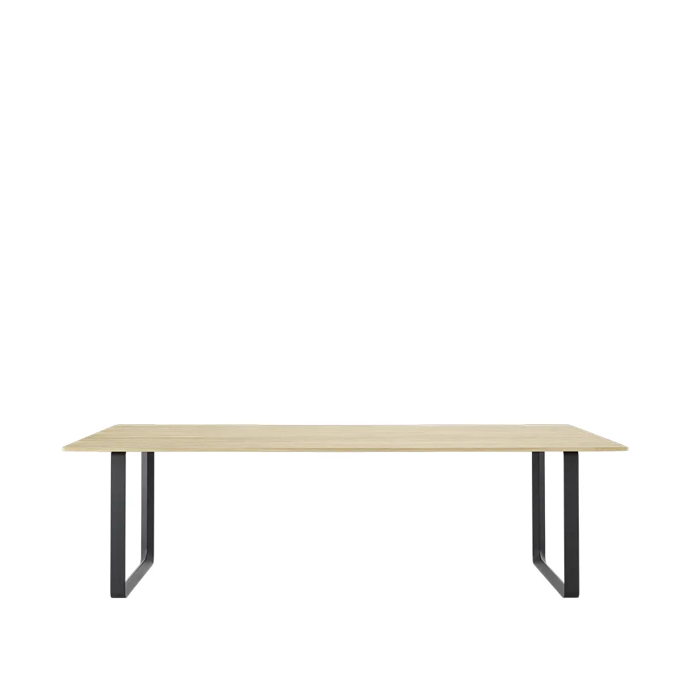 70/70 dining table 255x108 cm, Solid oak-Black Muuto