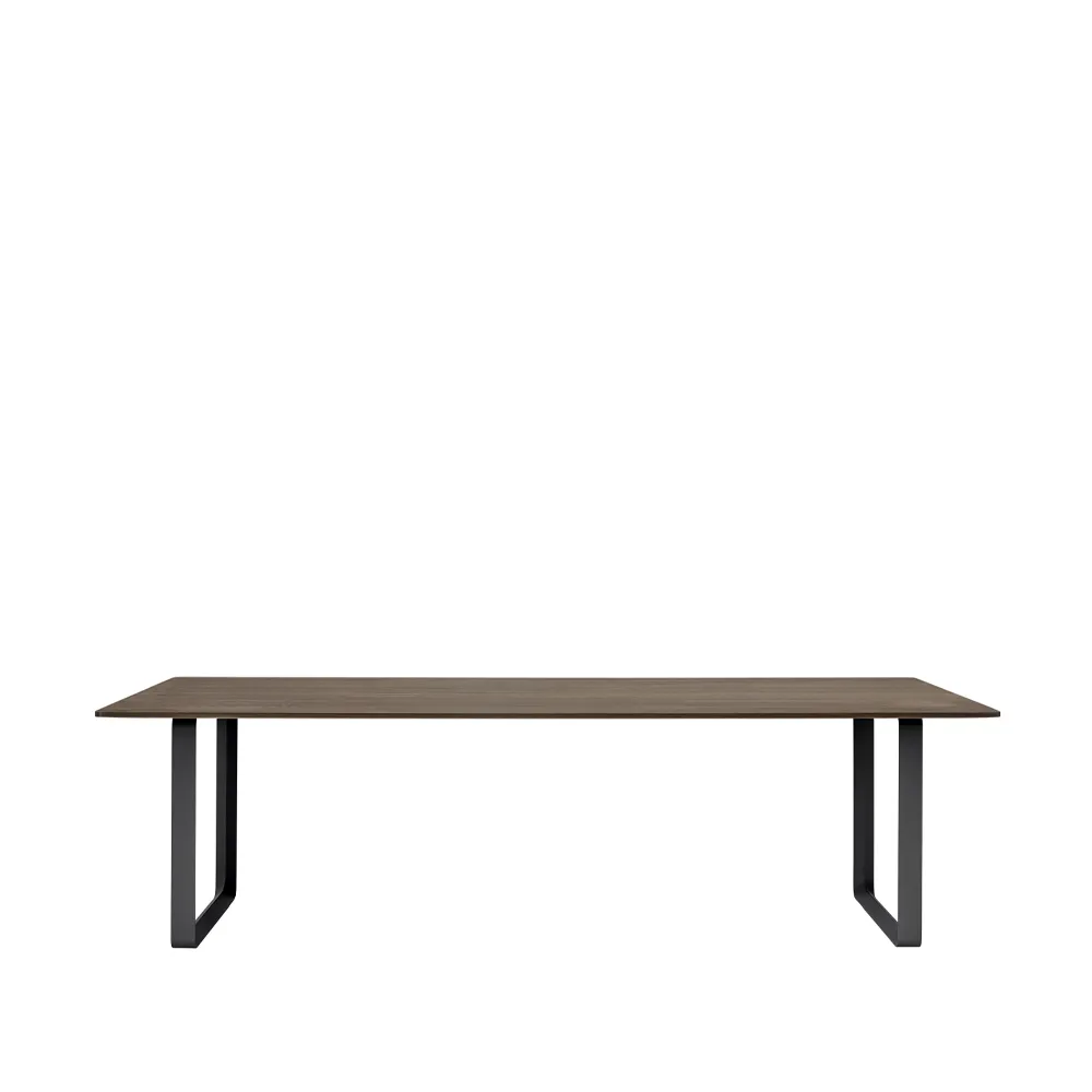 70/70 dining table 255x108 cm, Solid smoked oak-Black Muuto