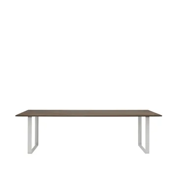 70/70 dining table 255x108 cm - Solid smoked oak-Grey - Muuto