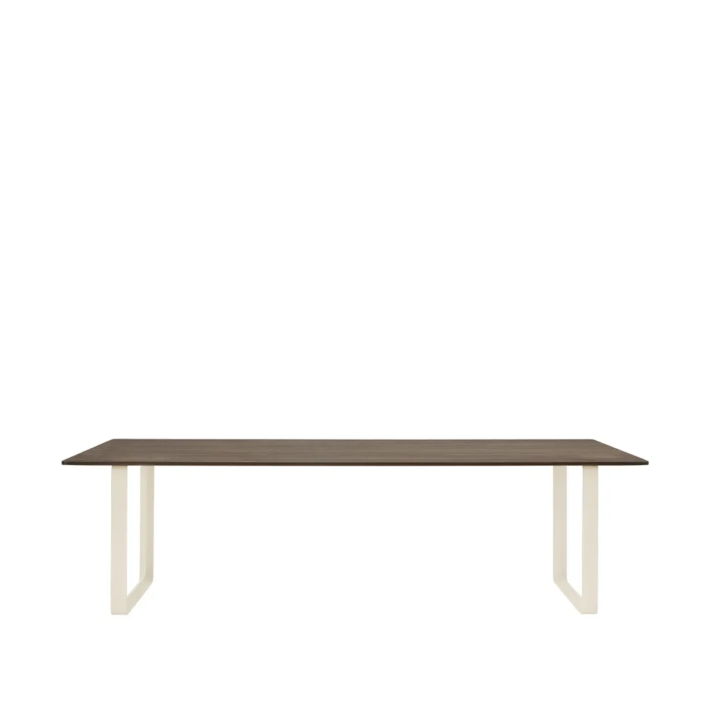 70/70 dining table 255x108 cm, Solid smoked oak-Sand Muuto