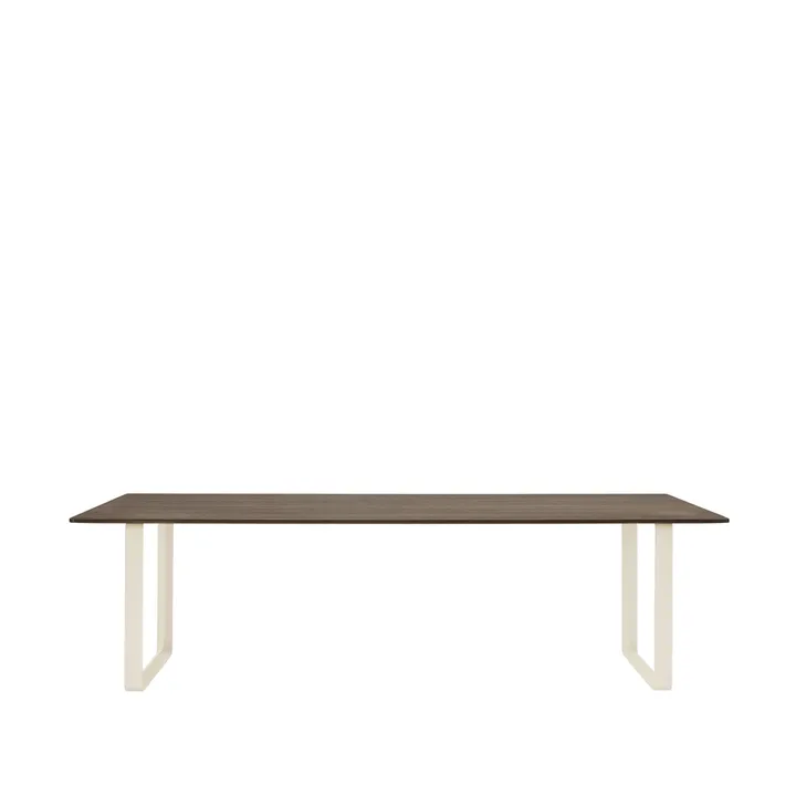 70/70 dining table 255x108 cm - Solid smoked oak-Sand - Muuto