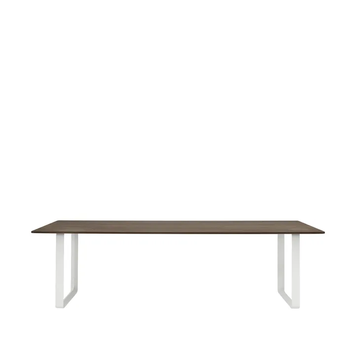 70/70 dining table 255x108 cm - Solid smoked oak-White - Muuto