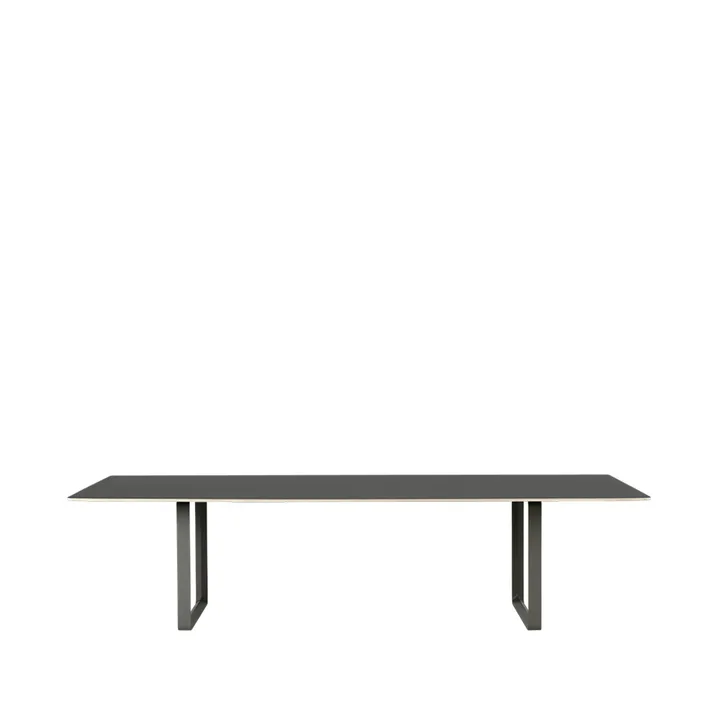 70/70 dining table 295x108 cm - Black linoleum-Plywood-Black - Muuto