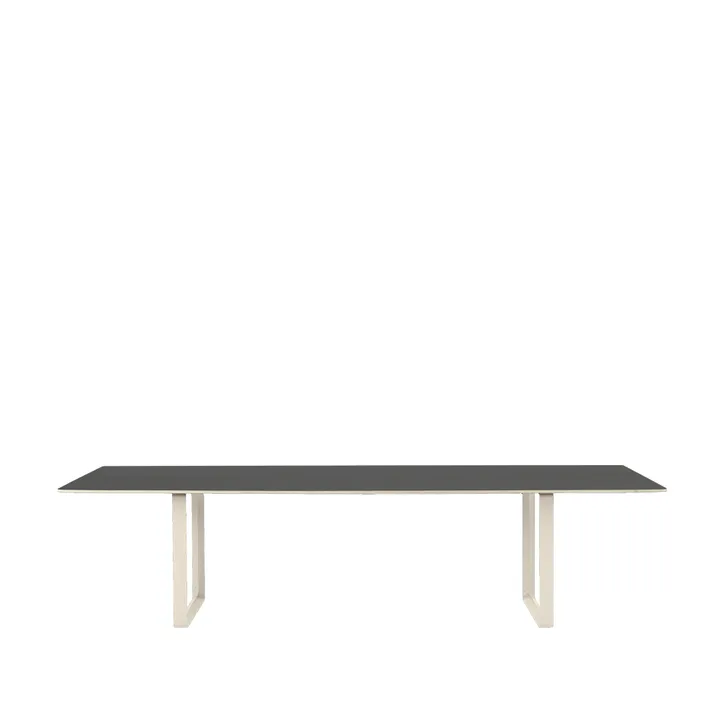 70/70 dining table 295x108 cm - Black linoleum-Plywood-Sand - Muuto
