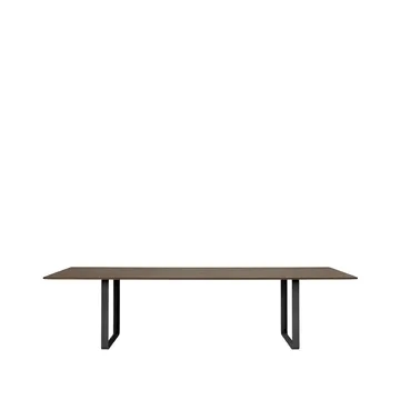 70/70 dining table 295x108 cm - Solid smoked oak-Black - Muuto