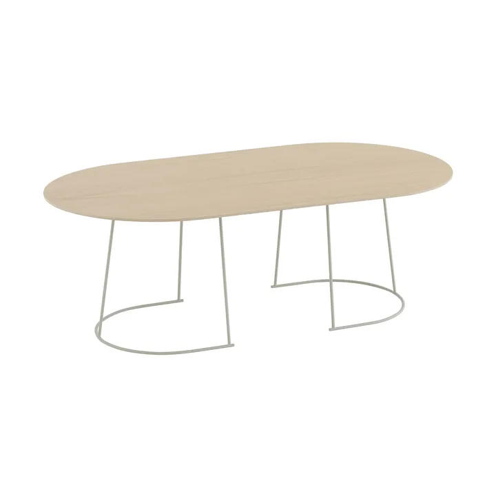 Airy coffee table large - Lacquered oak veneer-off white - Muuto