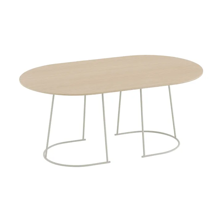 Airy sofa table M - Lacquered oak veneer-off white - Muuto