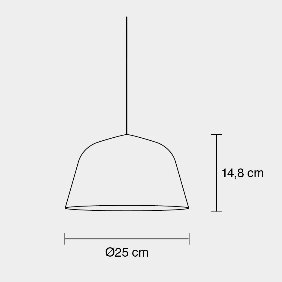 Ambit ceiling lamp Ø25 cm, grey Muuto