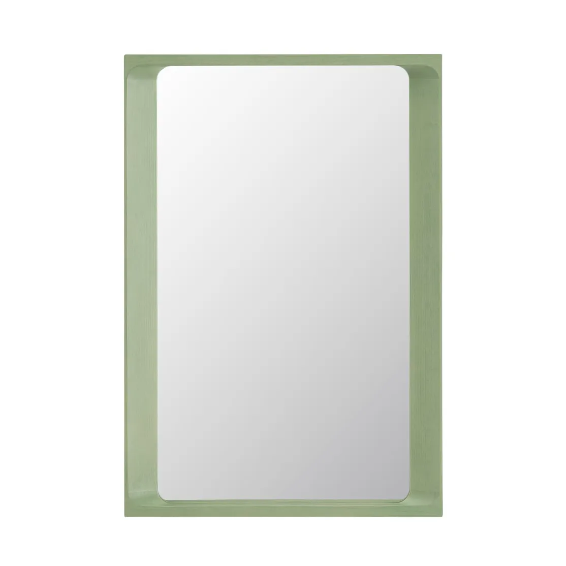 Arced mirror 80x55 cm, Light green Muuto