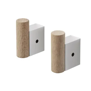 Attach hook 2-pack - Oak-aluminum - Muuto