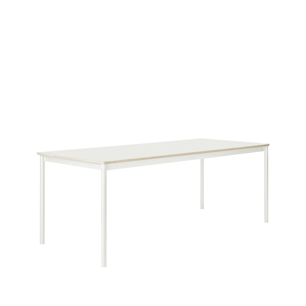 Base dining table, White. plywood edge. 190x85cm Muuto