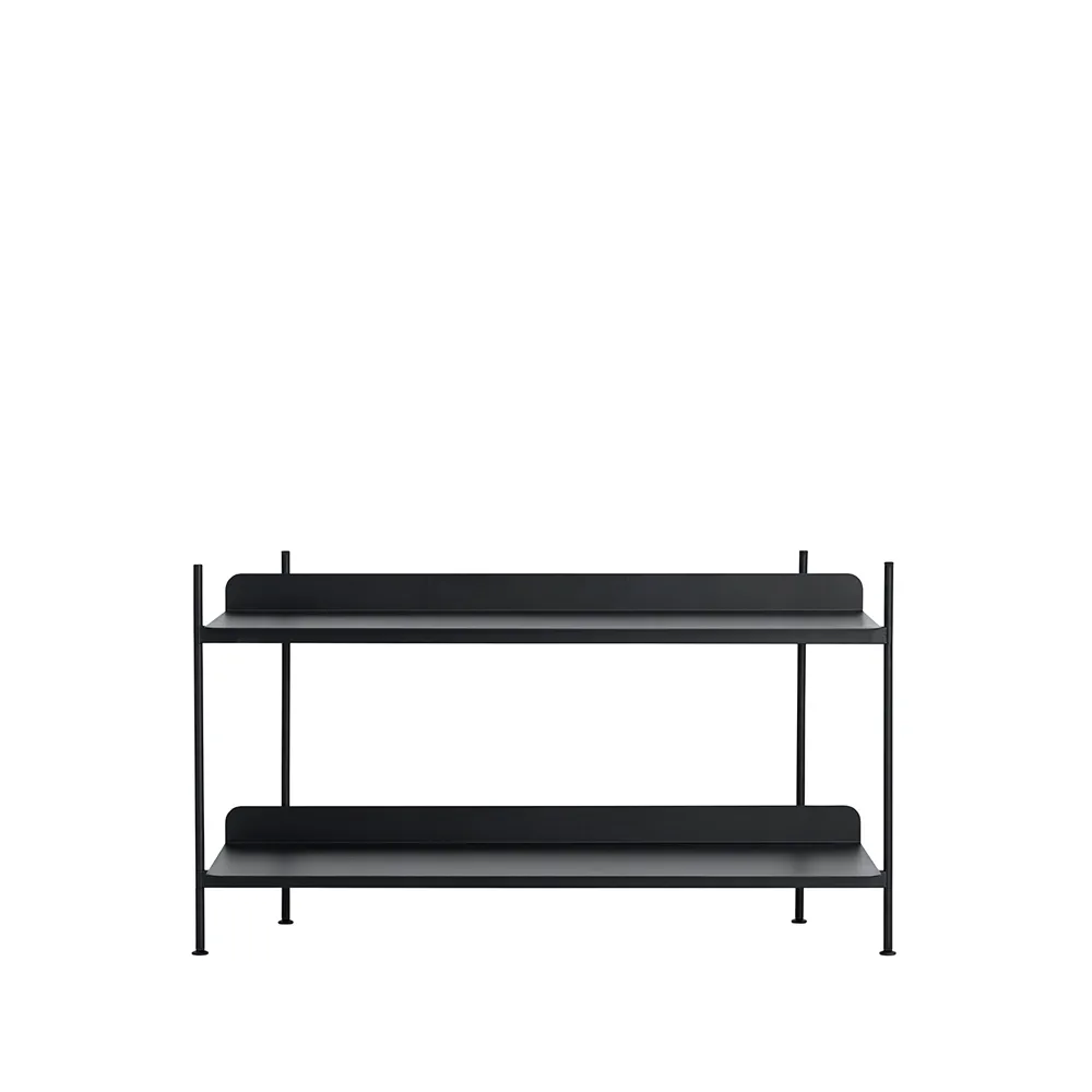 Compile configuration 1 shelving system, Black Muuto