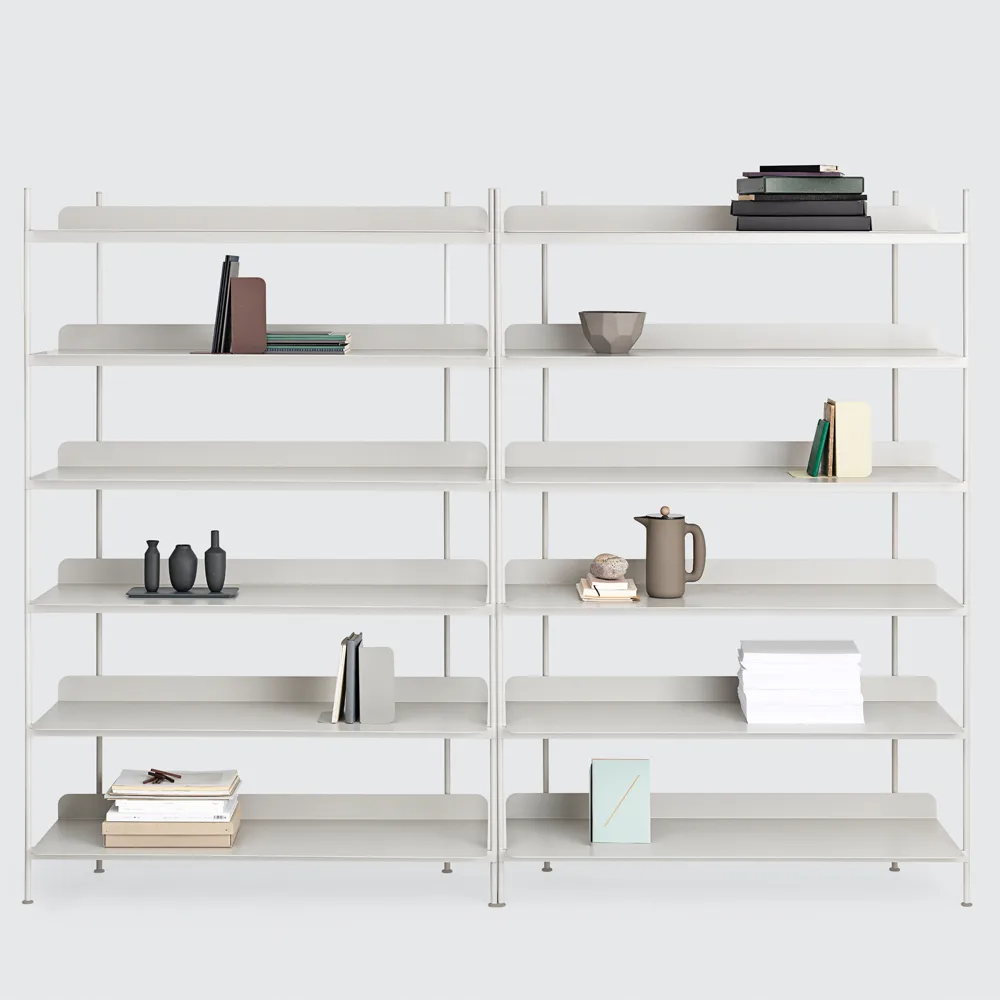 Compile configuration 4 shelving system, Grey Muuto