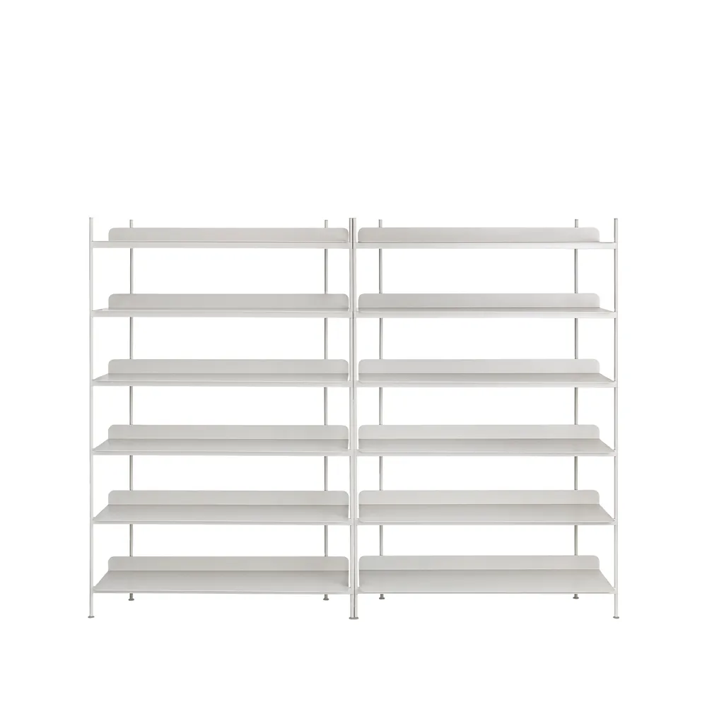Compile configuration 8 shelving system, Grey Muuto