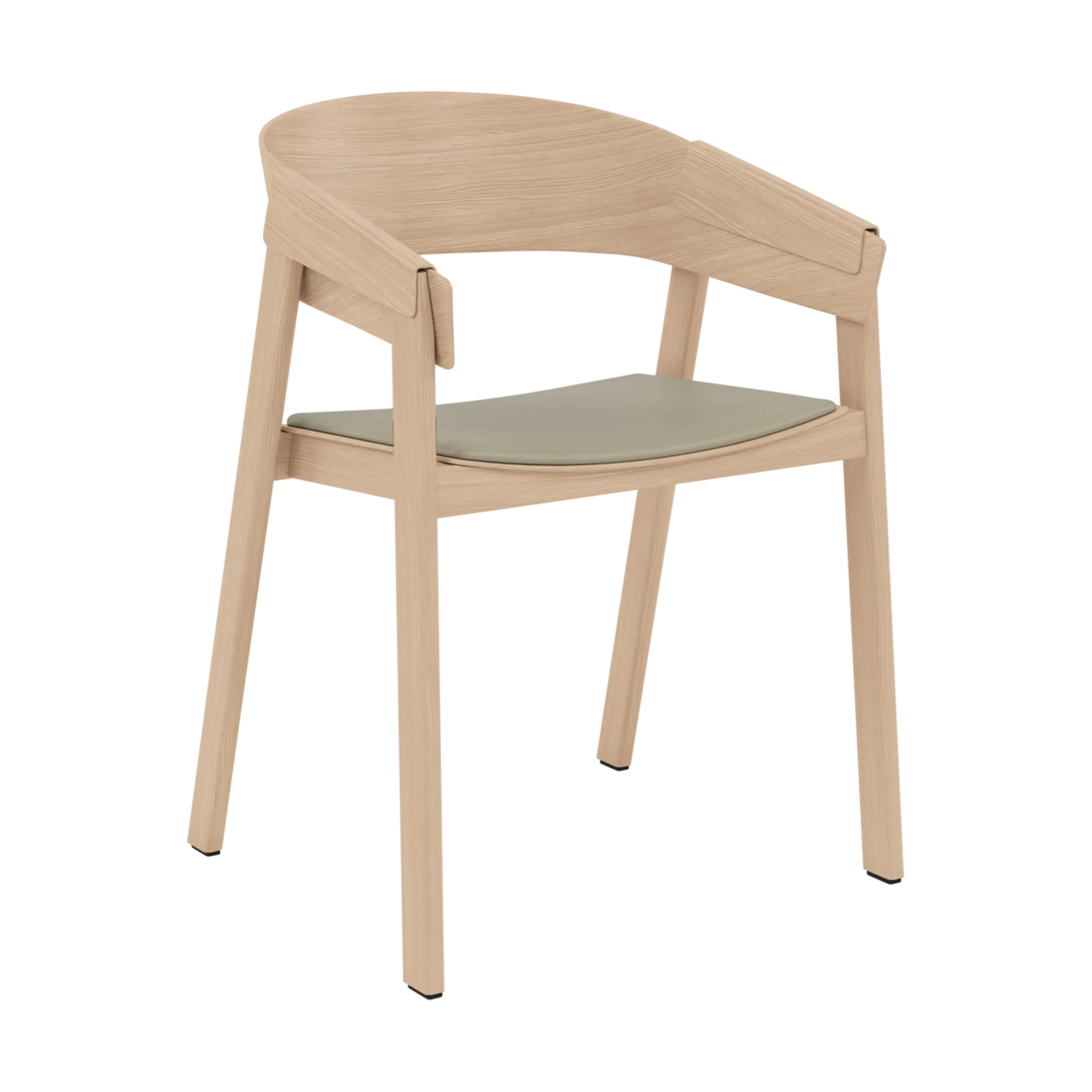 Cover Armchair leather, Refine leather stone-oak Muuto