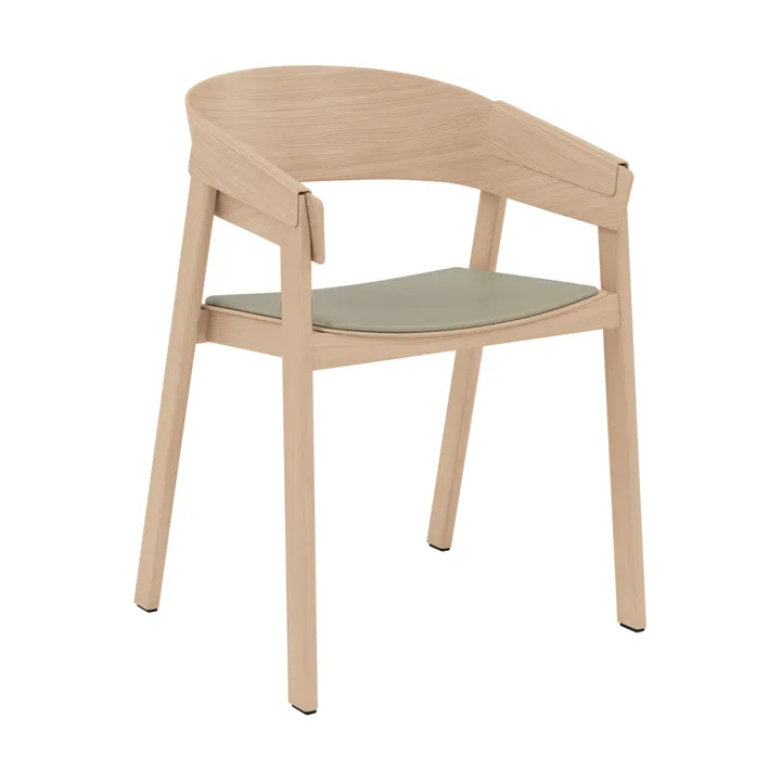 Cover Armchair leather - Refine leather stone-oak - Muuto