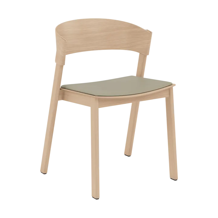 Cover Side Chair leather - Refine leather stone-Oak - Muuto