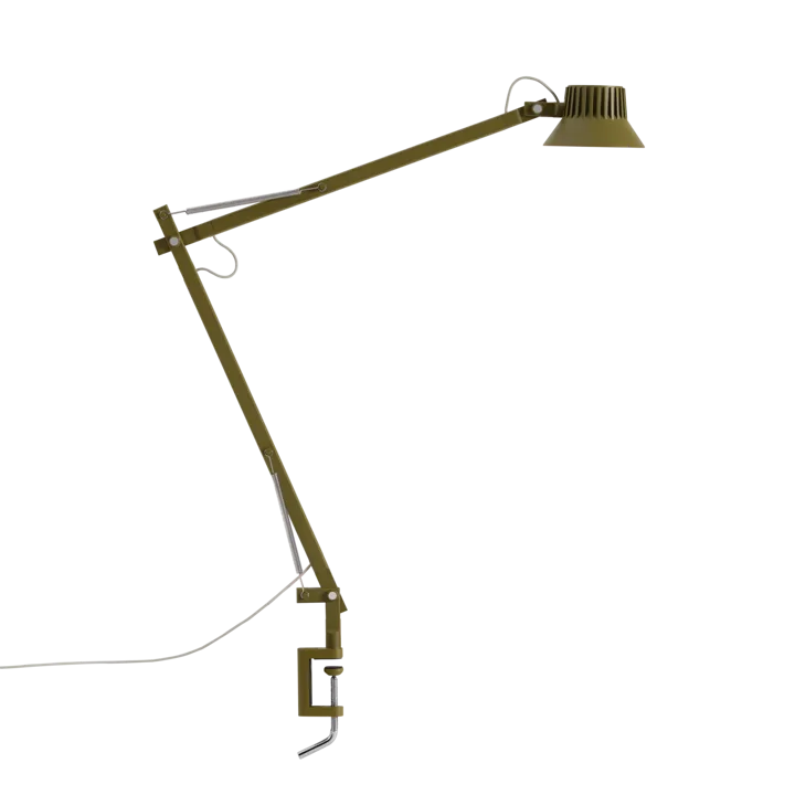 Dedicate L2 table lamp with clamp - Brown Green - Muuto