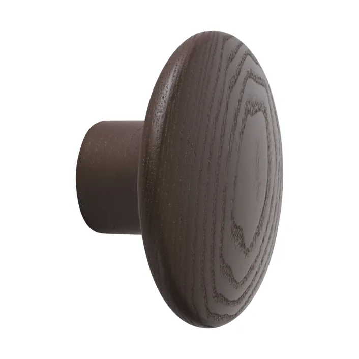 Dots Wood coat hook, Brown red, Ø6.5 cm Muuto