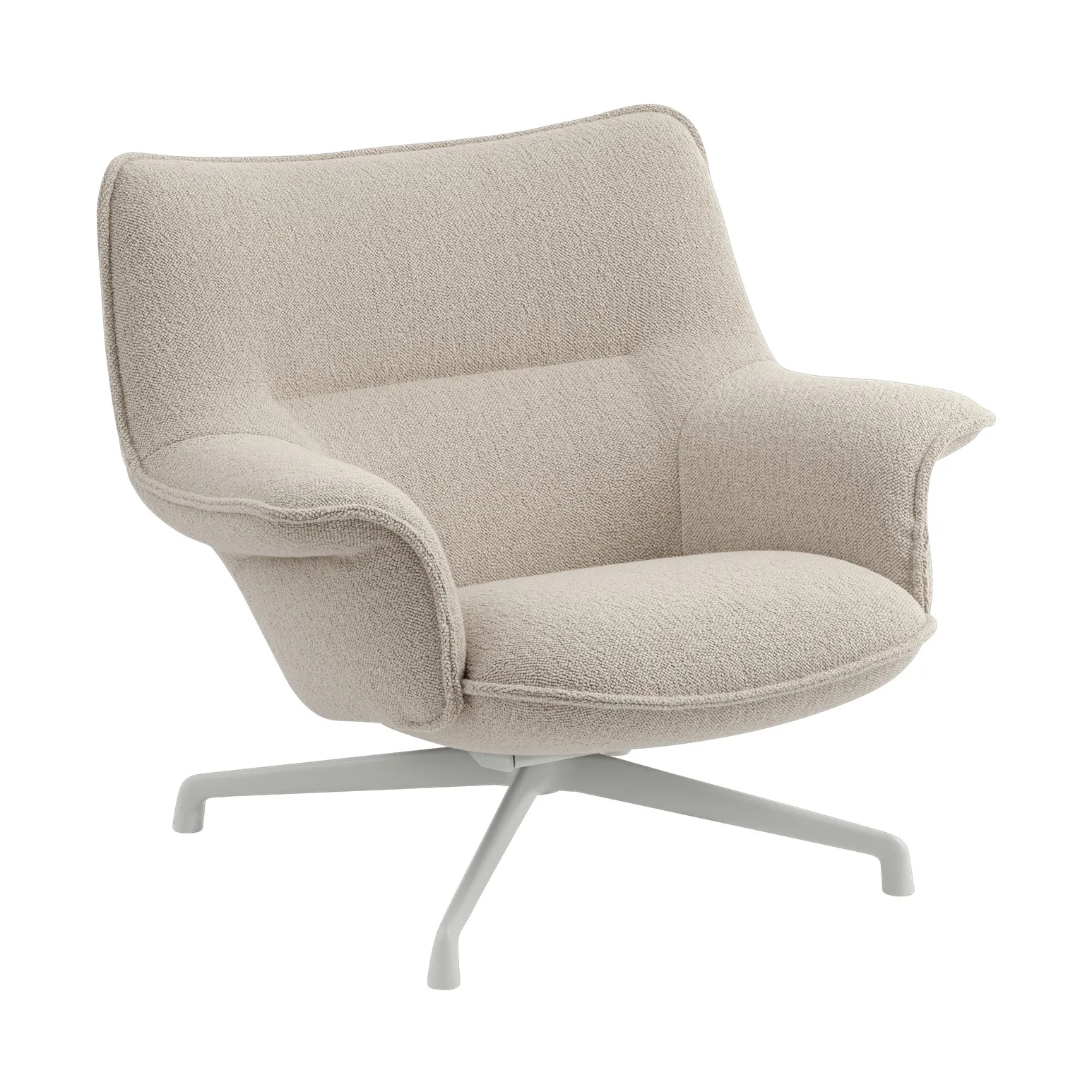 Doze armchair low swivel base, Hearth 7-grey Muuto