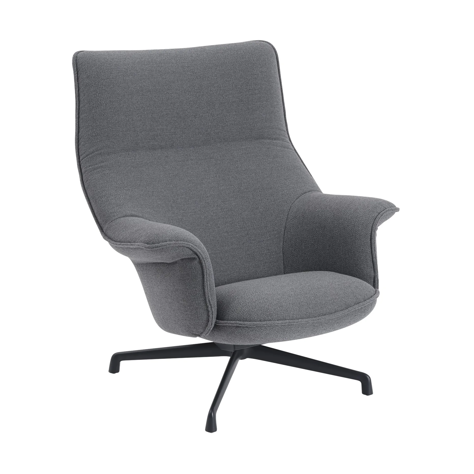 Doze armchair swivel base, Ocean 80-anthracite black Muuto