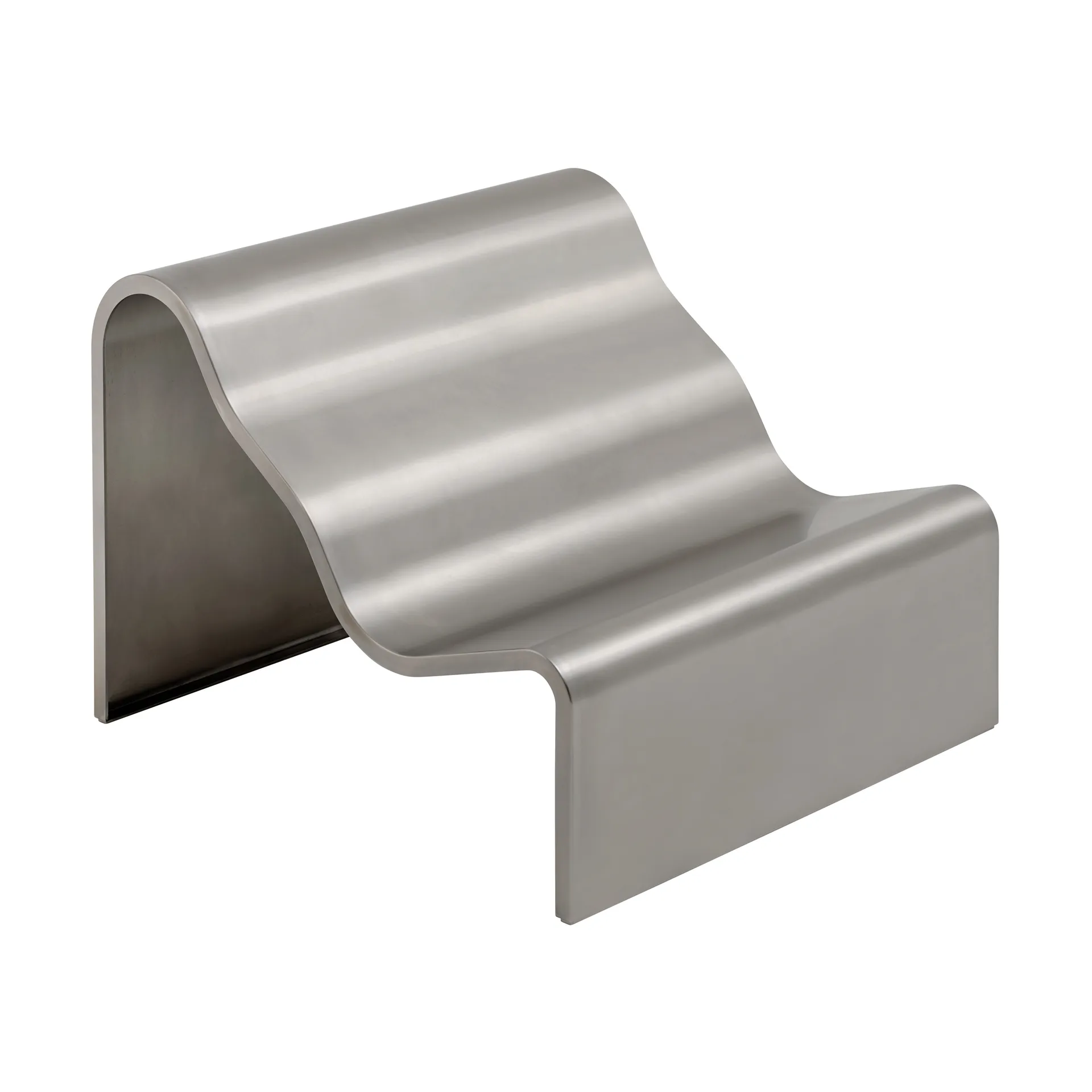 Dream View bench, Brushed steel, 100 cm Muuto