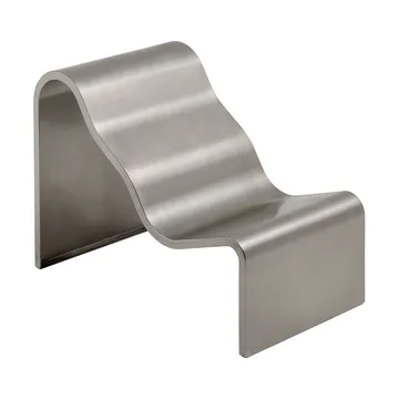 Dream View bench - Brushed steel, 60 cm - Muuto