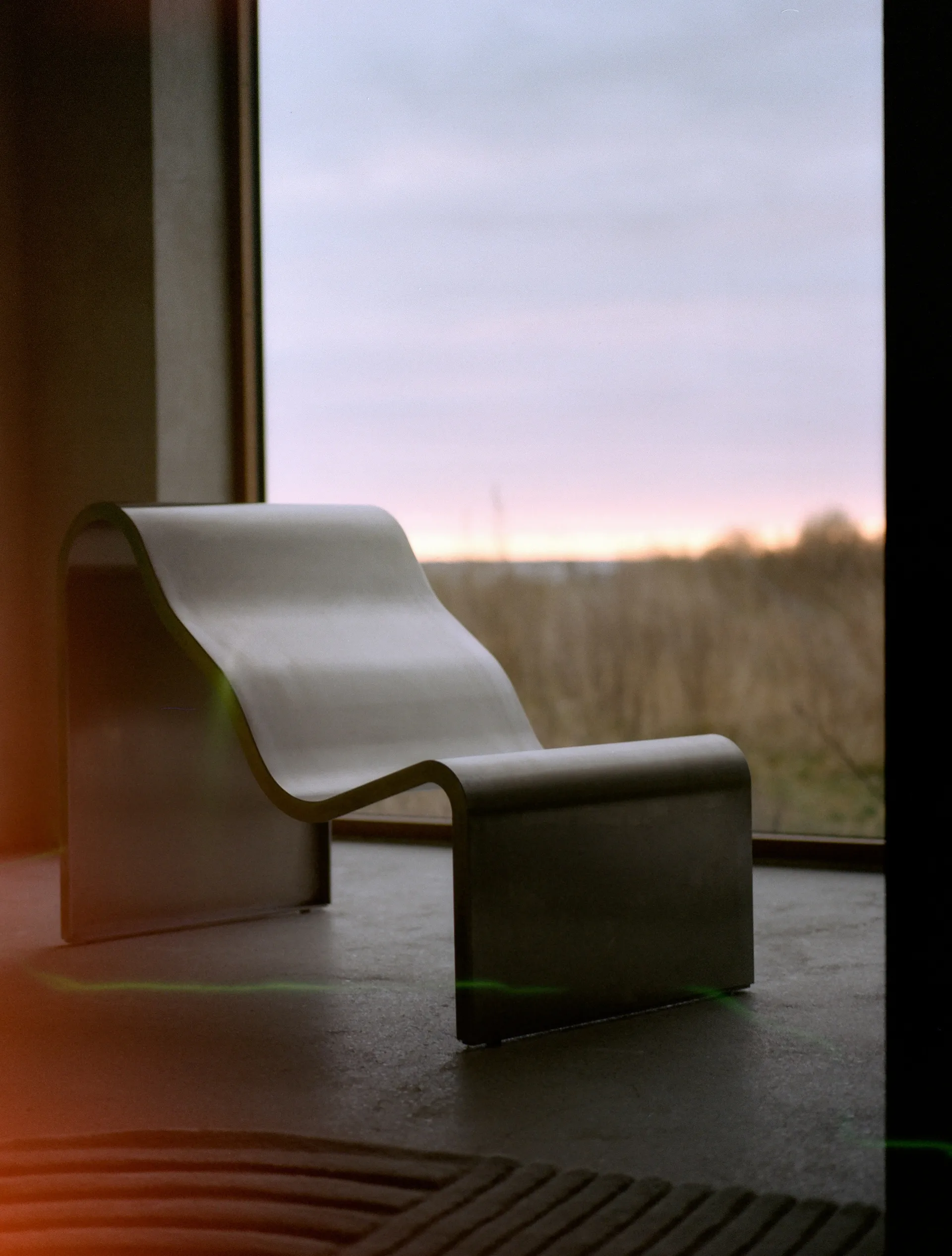 Dream View bench, Brushed steel, 60 cm Muuto