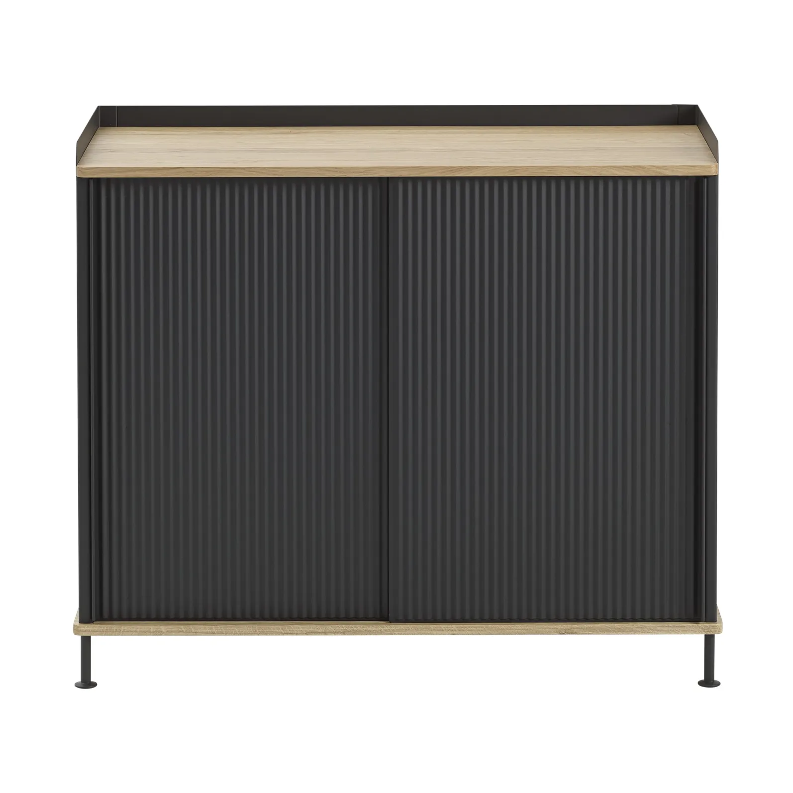 Enfold Sideboard 100x45x85 cm, Lacquered oak-anthracite black Muuto