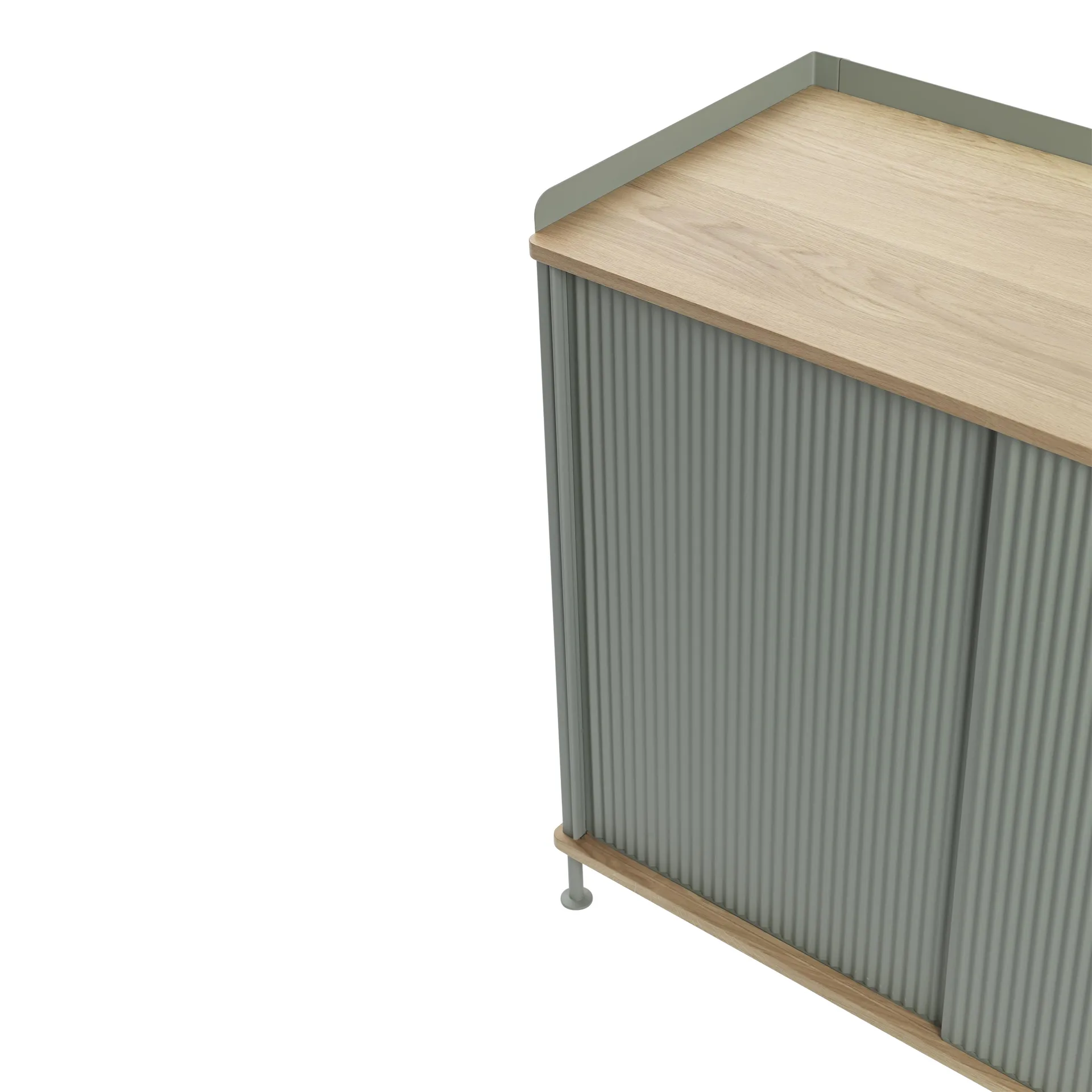 Enfold sideboard low 125x45x63 cm, Oak-Dusty green Muuto